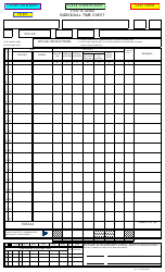 Form D-55 &quot;Individual Time Sheet&quot; - Hawaii