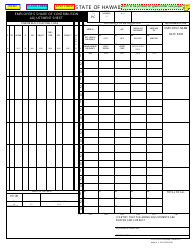 Form D-71 &quot;Employer's Share of Contibution Adjustment Sheet&quot; - Hawaii