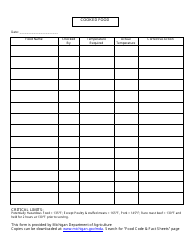 CACFP Food Temperature Log Template Download Printable PDF | Templateroller