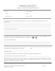Document preview: Form HIPAA-F-10 Request to Amend Protected Health Information - Massachusetts