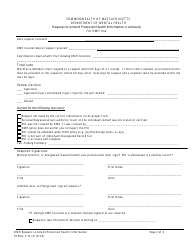 Form HIPAA-F-10 Request to Amend Protected Health Information - Massachusetts, Page 2