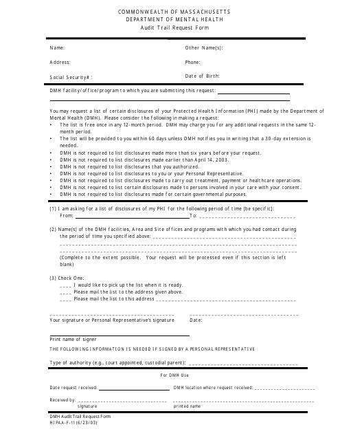 Form HIPAA-F-11  Printable Pdf