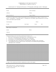 Form HIPAA-F-6 &quot;Authorization for Taking/Use/Disclosure of Photographs, Audiotapes, and/or Videotapes&quot; - Massachusetts