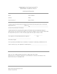 Form HIPAA-F-8 &quot;Authorization Revocation&quot; - Massachusetts