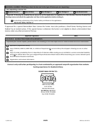 DNR Form 542-0214 Application for Iowa Special Nonresident Disabled Military Deer License - Iowa, Page 2