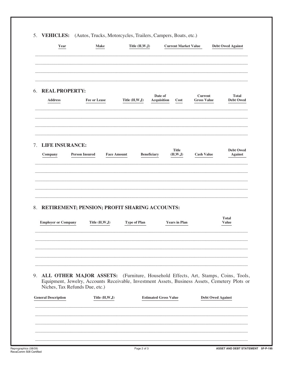 Form 5F-P-183 Uncontested Divorce Without Children (Instructions and Forms) - Hawaii, Page 20