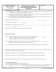 Form 5F-P-183 Uncontested Divorce Without Children (Instructions and Forms) - Hawaii, Page 26