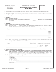 Form 5F-P-183 Uncontested Divorce Without Children (Instructions and Forms) - Hawaii, Page 27