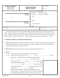 Form 5F-P-183 Uncontested Divorce Without Children (Instructions and Forms) - Hawaii, Page 33