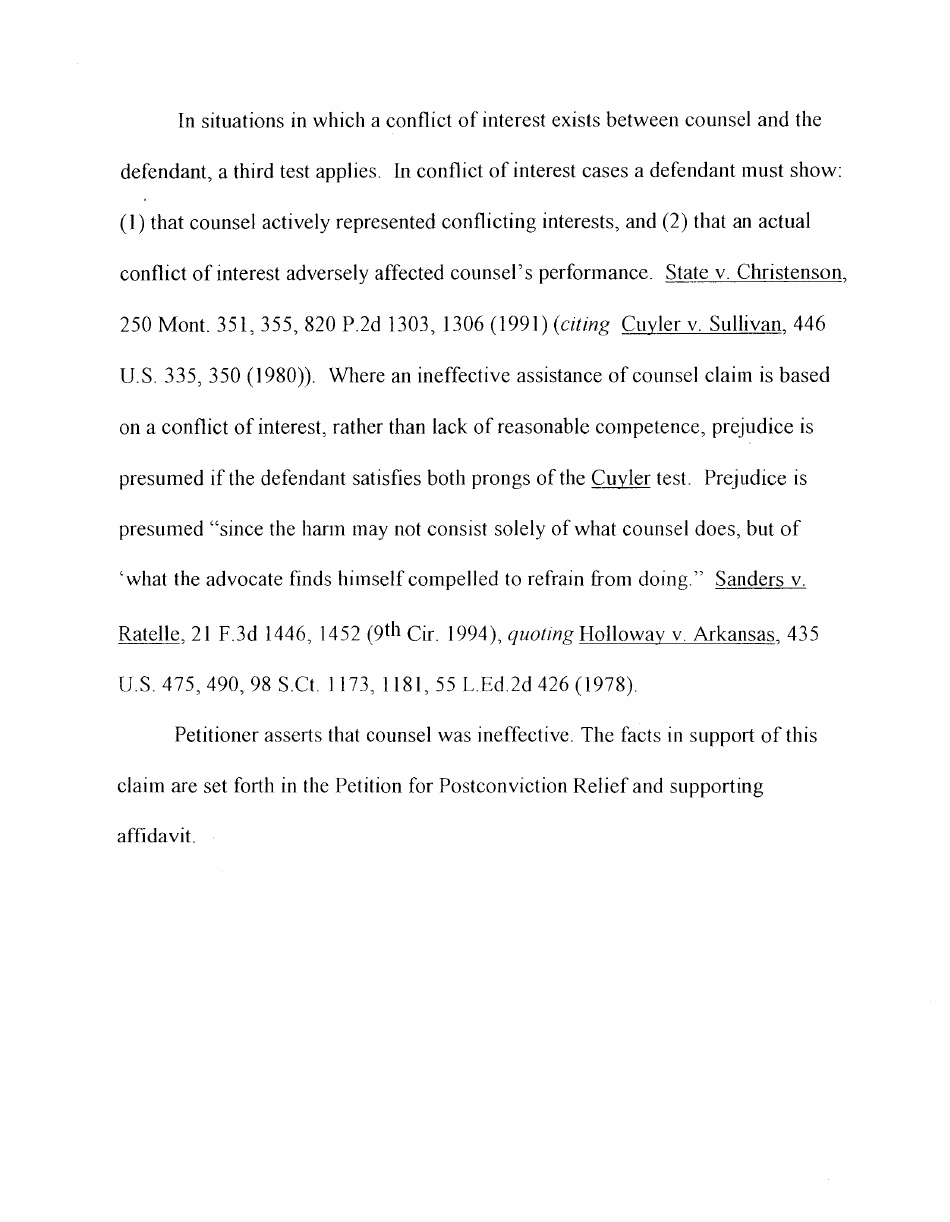 Petition for Postconviction Relief - Montana, Page 11
