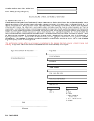 &quot;Background Check Authorization Form&quot; - Georgia (United States)