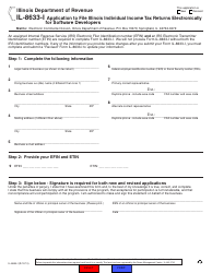Form IL-8633-I Application to File Illinois Individual Income Tax Returns Electronically for Software Developers - Illinois