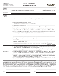 Form 51A209 &quot;Sales and Use Tax Refund Application&quot; - Kentucky