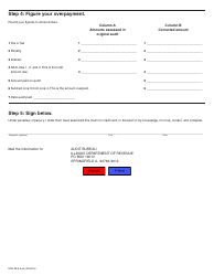 Form EDA-98-E &quot;Claim for Credit (Audited Periods Only) (Excise Taxes and Fees)&quot; - Illinois, Page 2