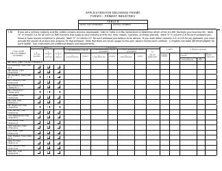 Form MO780-1516 (D) Application for Discharge Permit - Primary Industries - Missouri, Page 2
