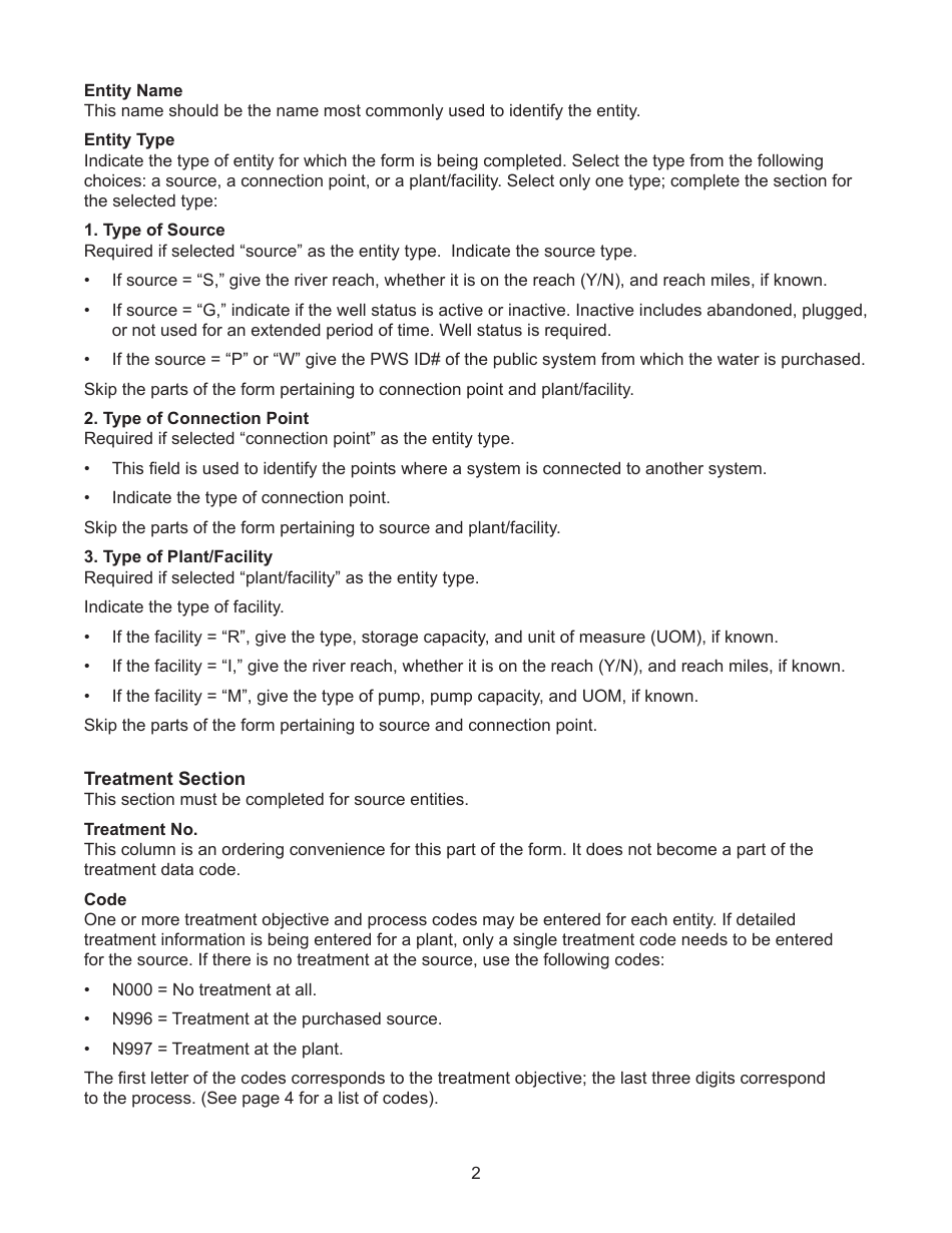 Instructions for Form MO780-1233 Inventory Source and Treatment Record - Missouri, Page 2