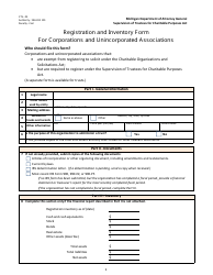 Form CTS-05 &quot;Registration and Inventory Form for Corporations and Unincorporated Associations&quot; - Michigan