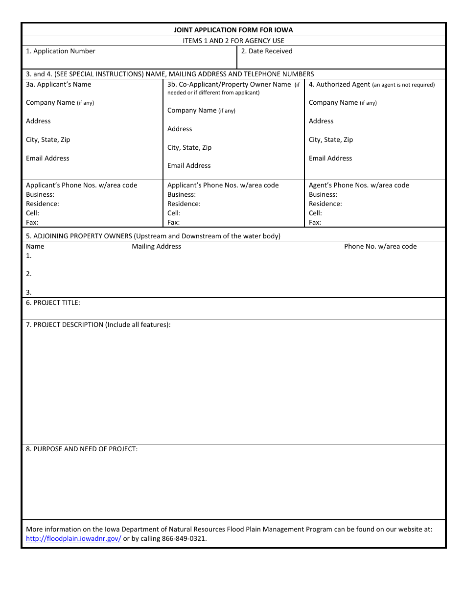 Iowa Joint Application Form for Iowa Fill Out, Sign Online and