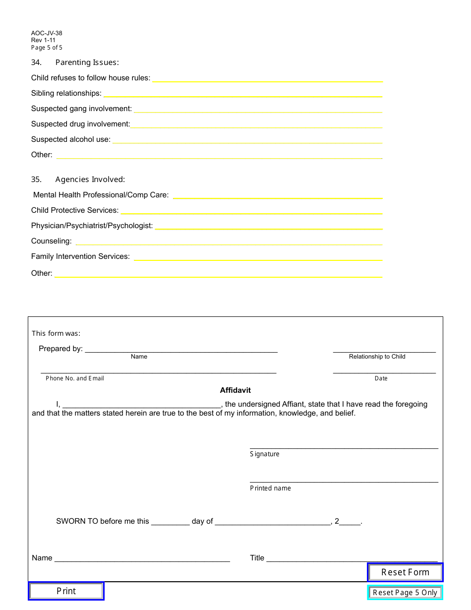 Form Aoc Jv 38 Fill Out Sign Online And Download Fillable Pdf Kentucky Templateroller 2255