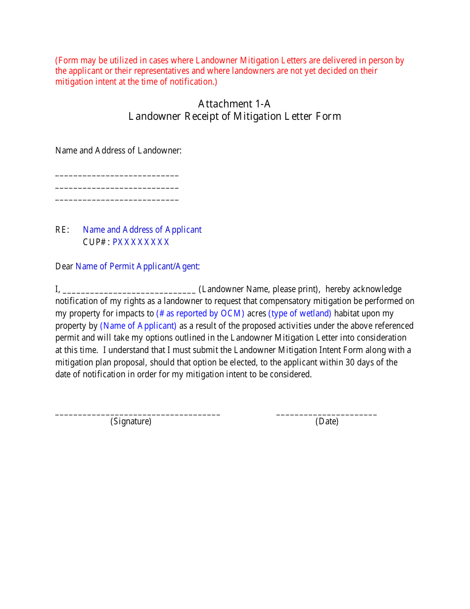 Ocm Letter to Applicant - Applicant Is Not Landowner - Louisiana, Page 4