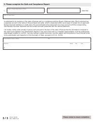Form FH Statutory Compliance Report Funeral Homes - Kansas, Page 3