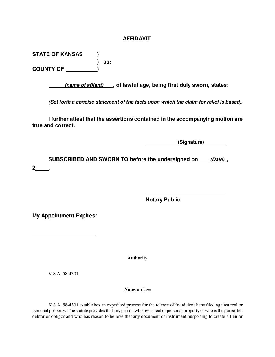 Motion for Judicial Review of Documentation or Instrument Purporting to Create a Lien or Claim - Kansas, Page 3