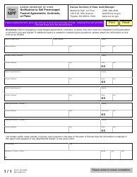 Document preview: Form NPF Notice of Intent to Sell Prearranged Funeral Agreements, Contracts or Plans - Kansas
