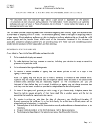 Form CFS403-D Adoptive Parents&#039; Rights and Responsibilities in Illinois - Illinois