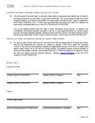 Form CFS403-D Adoptive Parents&#039; Rights and Responsibilities in Illinois - Illinois, Page 4