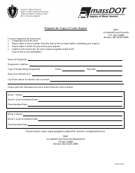 Form 21510-0315 &quot;Request for Copy of Crash Report&quot; - Massachusetts