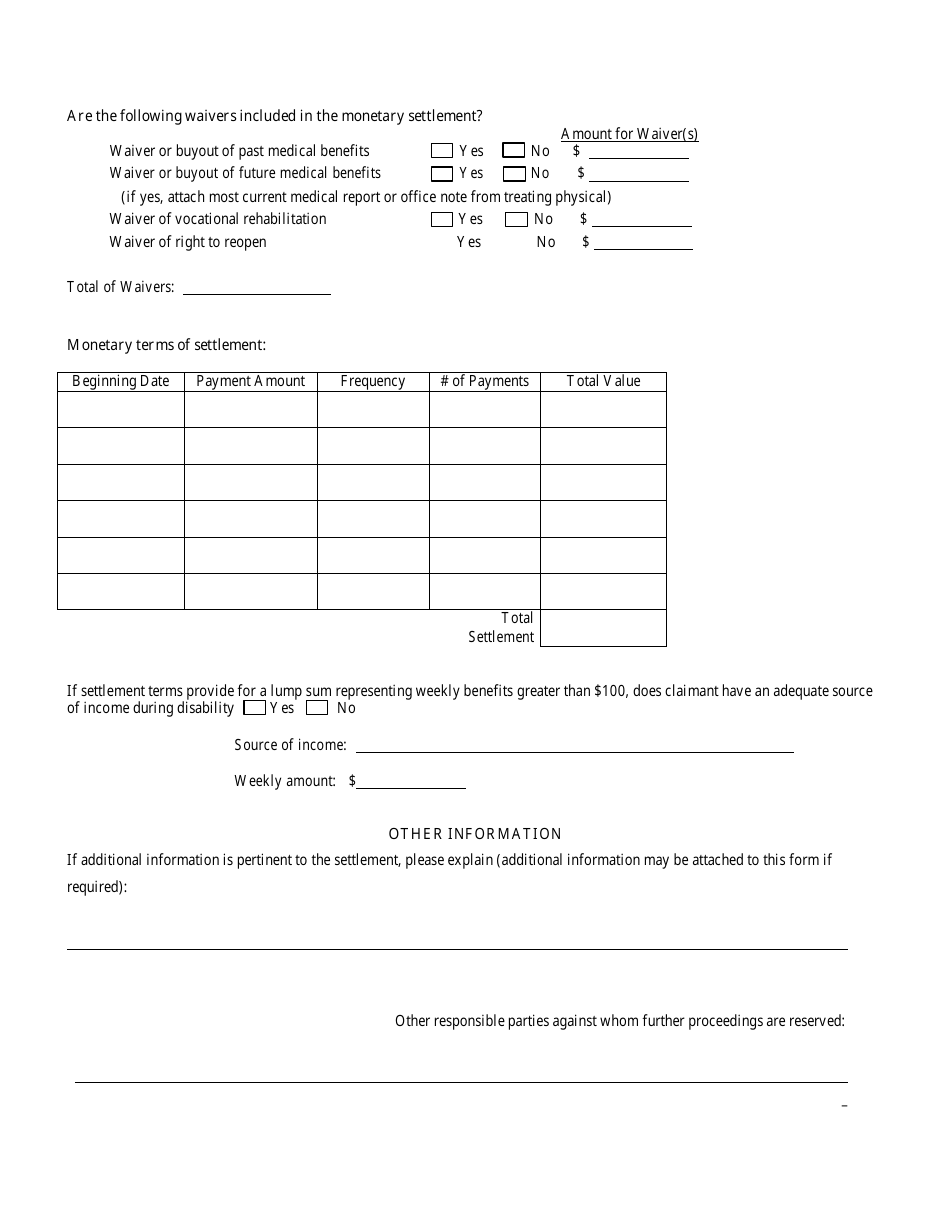 Form 110 Injury - Agreement as to Compensation - Kentucky, Page 4