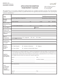Form 62A023 Application for Exemption From Property Taxation - Kentucky