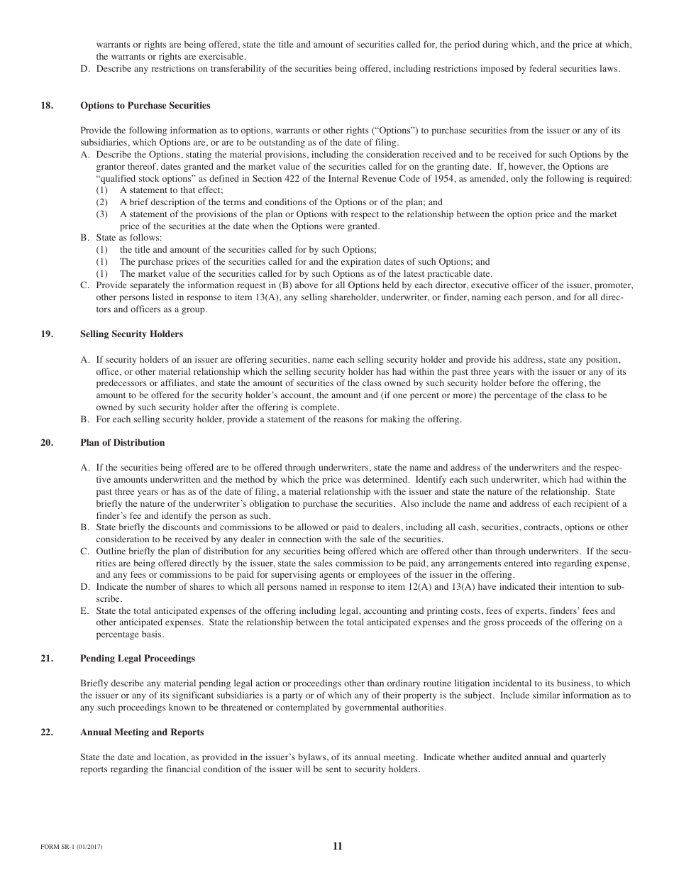 Form SR-1 Form of Prospectus for Registration of Securities by Qualification - Missouri, Page 11