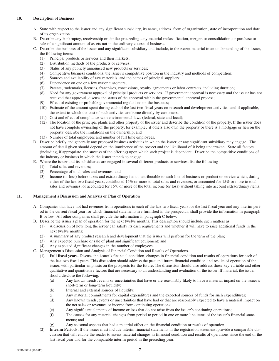 Form SR-1 Form of Prospectus for Registration of Securities by Qualification - Missouri, Page 7