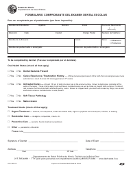 Document preview: Formulario IOCI0600-10 Formulario Comprobante Del Examen Dental Escolar - Illinois (Spanish)