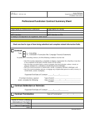 Form CTS-11 &quot;Professional Fundraiser Contract Summary Sheet&quot; - Michigan