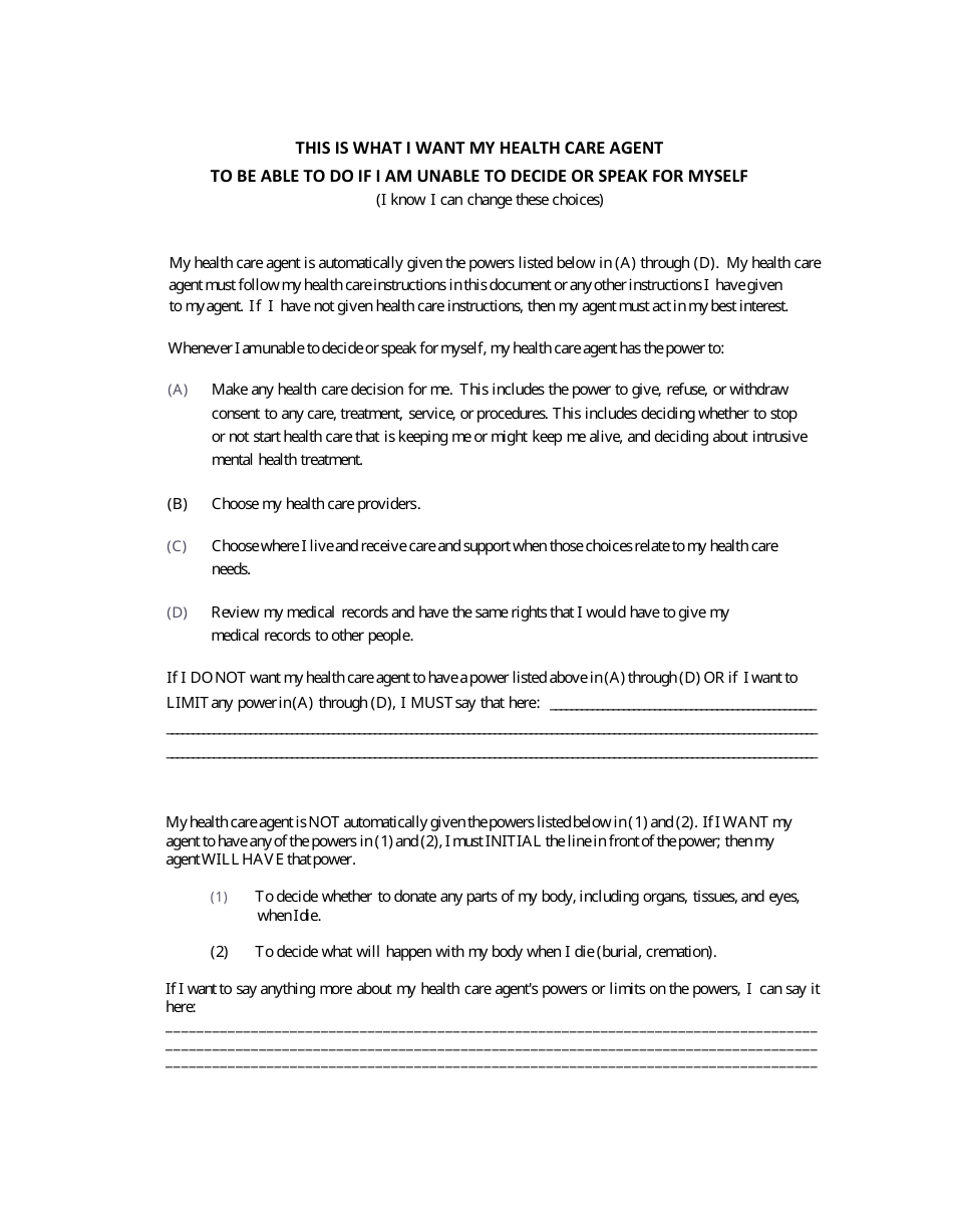 Health Care Directive - Minnesota, Page 2