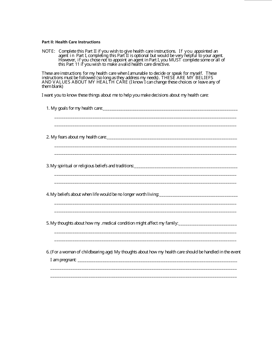 Minnesota Health Care Directive - Fill Out, Sign Online And Download 