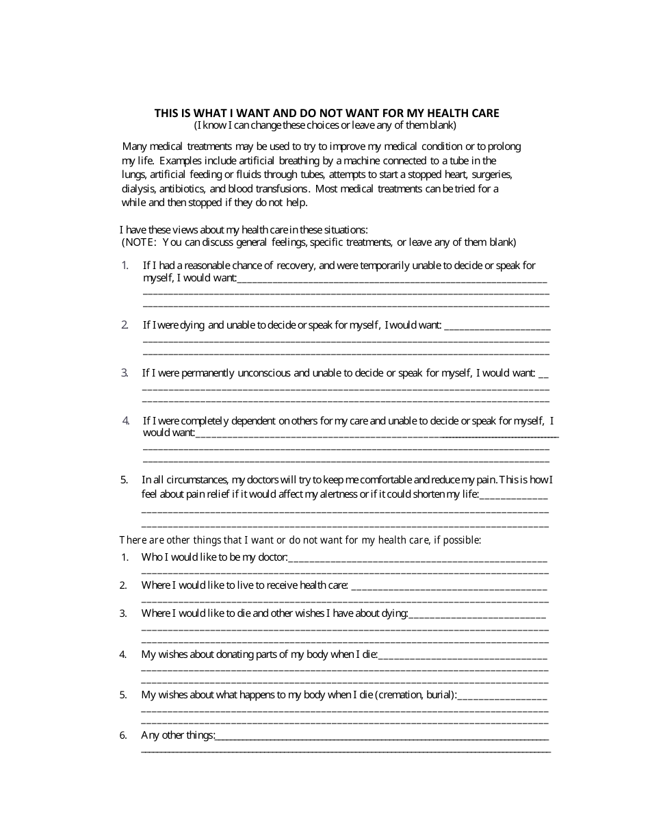 Health Care Directive - Minnesota, Page 4