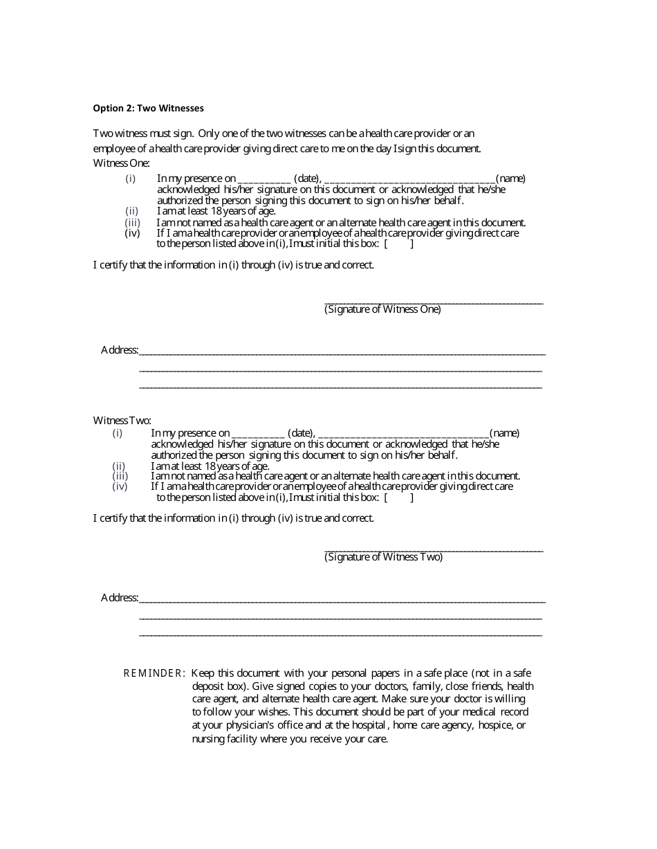 Health Care Directive - Minnesota, Page 6