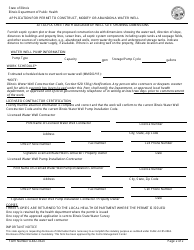 Form IL482-0620 Application for Permit to Construct, Modify or Abandon a Water Well - Illinois, Page 2