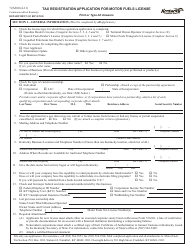 Document preview: Form 72A300 Tax Registration Application for Motor Fuels License - Kentucky