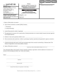 Document preview: Form LLC-37.10 Statement of Conversion - Illinois