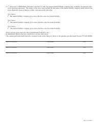 Form LLC-4 Application for Registration of a Foreign Limited Liability Company - Missouri, Page 2