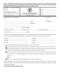 Form AOC-497.2 Petition for Expungement (For Acquittal, Dismissal With Prejudice, or Failure to Indict) - Kentucky