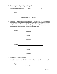 Form CFS444-2 Appointment of Short-Term Guardian - Illinois, Page 3