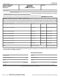 Form PC577 Inventory (Decedent Estate) - Michigan