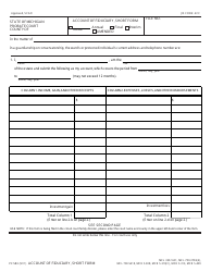 Form PC583 Account of Fiduciary - Short Form - Michigan