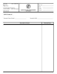 Form AOC-841 Inventory and Appraisement of Estate - Kentucky