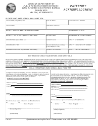 Home Birth Form - Montana, Page 8